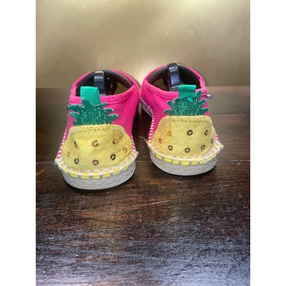 Sperry Top‎ Sider SkySail Espadrille Flats Pink Pineapple Sequins Women US 5M